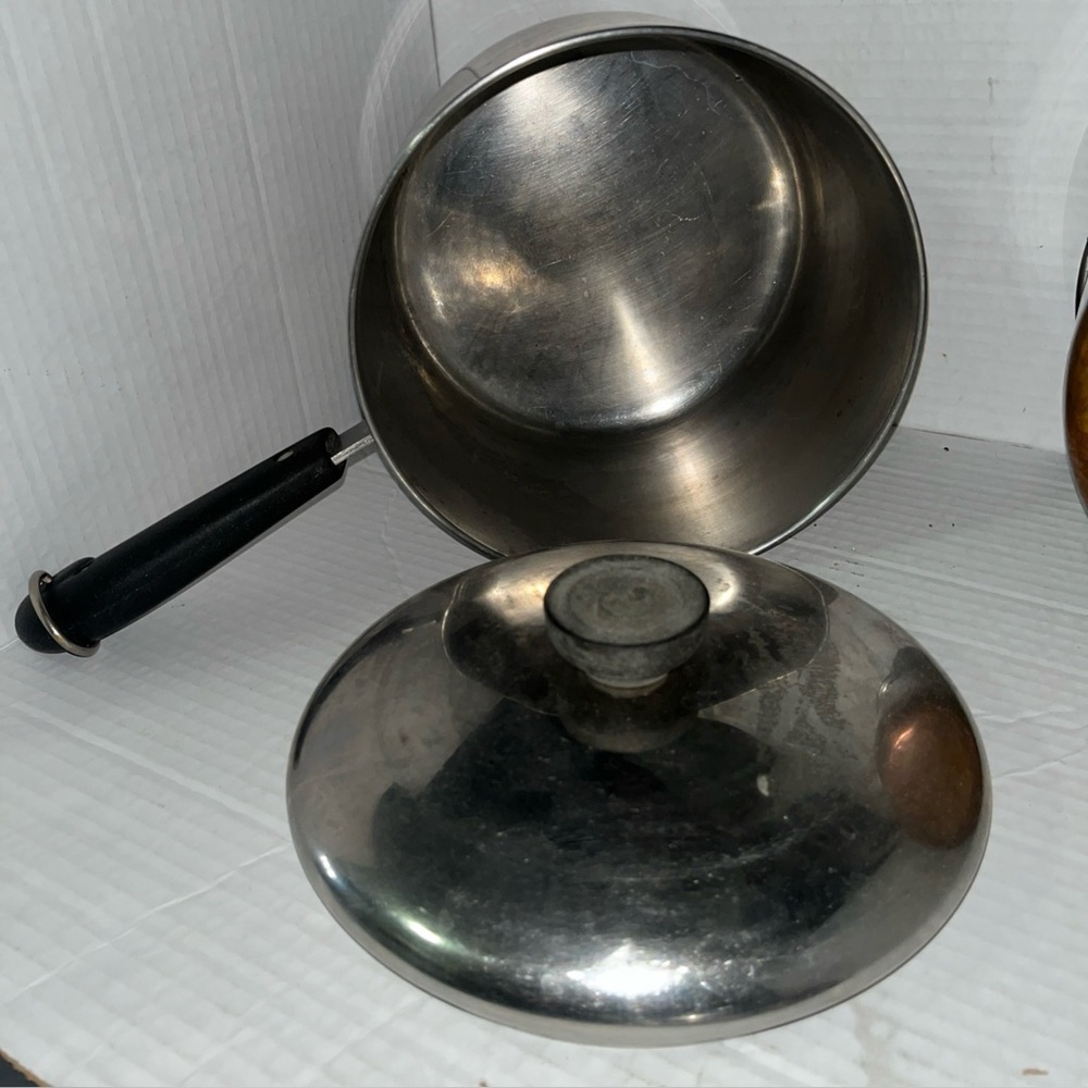 Lot Of 3 REVERE WARE Stainless Steel Copper Pots 2qt 4qt 6qt w/ Lids Cookware - Picture 6 of 9